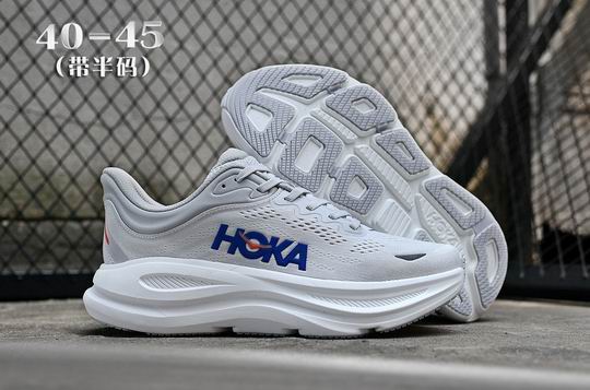 (image for) HOKA Bondi 9 Men's Running Shoes Grey Blue-13